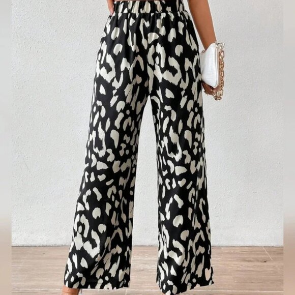 Print Wide Leg Pants - Picture 1 of 5